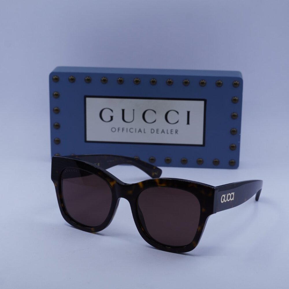 Gucci GG1789S 002 Square Sunglasses - Dark Havana/Brown